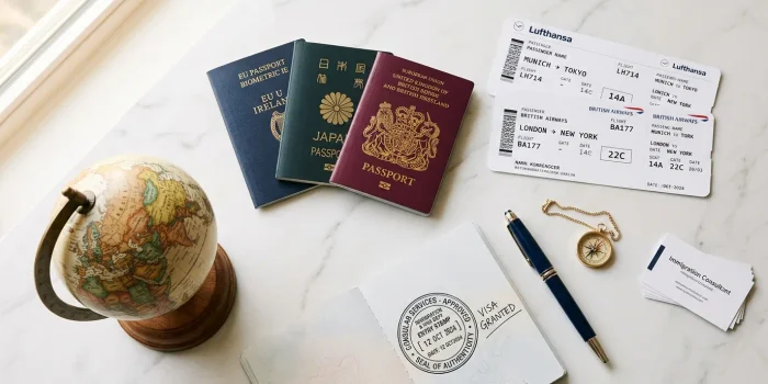 Control migratorio, pasaportes y registro legal de extranjeros en Colombia con luz natural